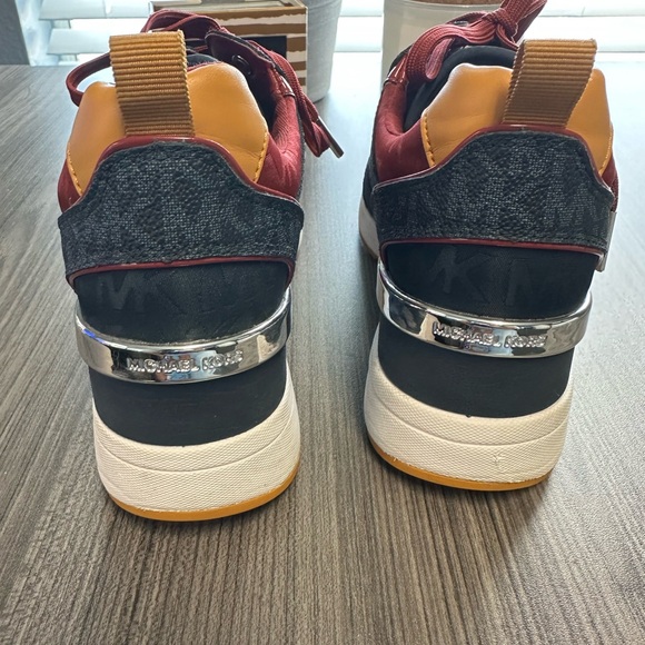 Michael Kors Crista Mixed-media Trainer In Red - Picture 5 of 8